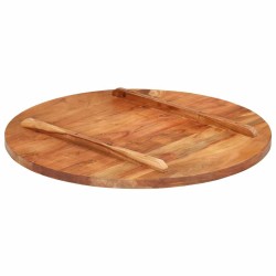 Dessus de table bois massif d'acacia rond 25-27 mm 70 cm 543488543488