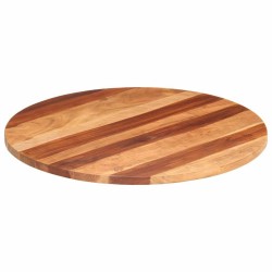 Dessus de table bois massif d'acacia rond 25-27 mm 80 cm 543489543489