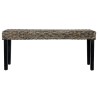 Banc 110 cm Noir Rotin naturel kubu et bois d'acajou massif 543501543501