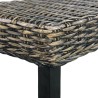 Banc 110 cm Noir Rotin naturel kubu et bois d'acajou massif 543501543501