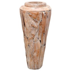 Vase de décoration 40 x 100 cm Bois de teck solide 543505543505