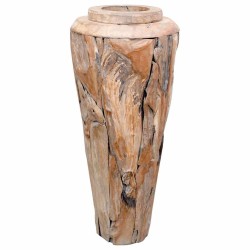 Vase de décoration 40 x 100 cm Bois de teck solide 543505543505