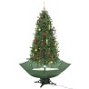 Arbre de Noël neigeux avec base de parapluie Vert 190 cm 543506543506