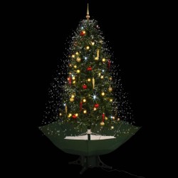 Arbre de Noël neigeux avec base de parapluie Vert 190 cm 543506543506