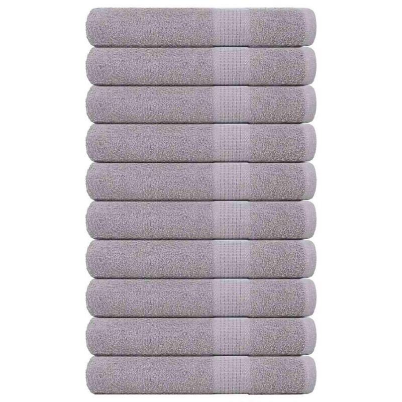 Serviettes de sauna FROGN 10 pcs gris 80x200 cm 360 g/m² 543511543511