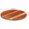 Dessus de table bois massif d'acacia rond 25-27 mm 40 cm 543512543512