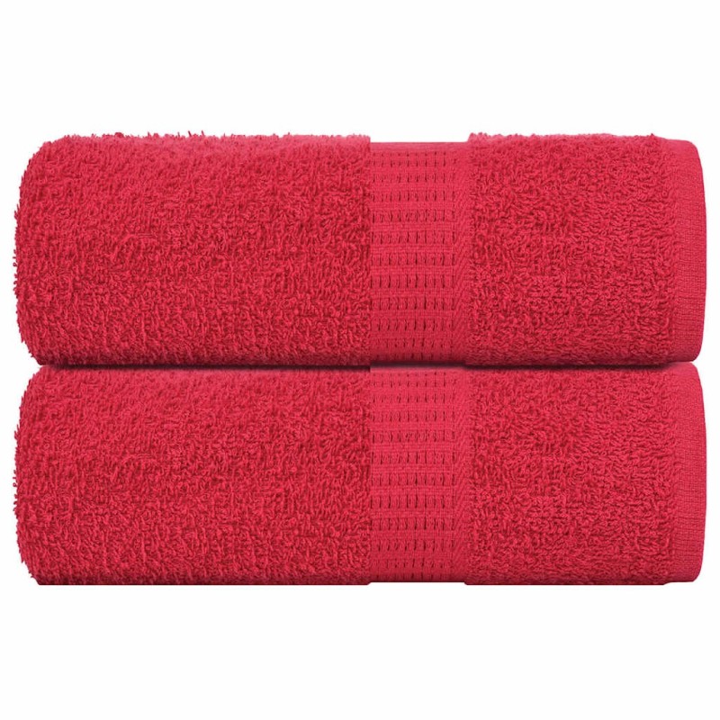 Serviettes de toilette FROGN 2 pièces Rouge 30x30 cm 360 g/m² 543514543514