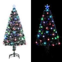 Arbre de Noël pré-éclairé avec support et LED 120 cm fibre optique 543519543519