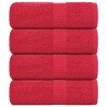 Serviettes de toilette FROGN 4 pièces Rouge 30x30 cm 360 g/m² 543521543521