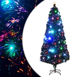 Arbre de Noël pré-éclairé avec support et LED 210 cm fibre optique 543527543527