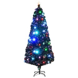 Arbre de Noël pré-éclairé avec support et LED 210 cm fibre optique 543527543527