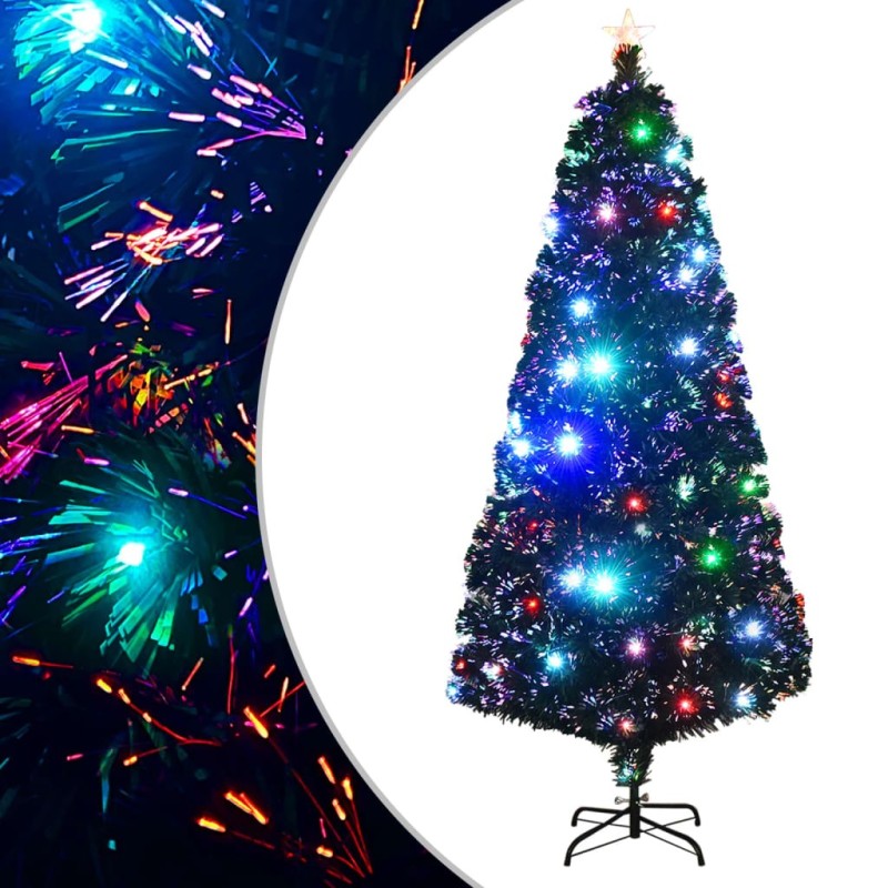Arbre de Noël pré-éclairé avec support et LED 180 cm fibre optique 543528543528