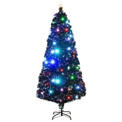 Arbre de Noël pré-éclairé avec support et LED 180 cm fibre optique 543528543528