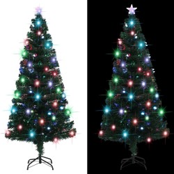 Arbre de Noël pré-éclairé avec support et LED 180 cm fibre optique 543528543528