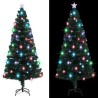 Arbre de Noël pré-éclairé avec support et LED 180 cm fibre optique 543528543528