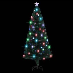 Arbre de Noël pré-éclairé avec support et LED 180 cm fibre optique 543528543528