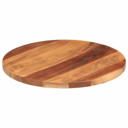 Dessus de table bois massif d'acacia rond 25-27 mm 50 cm 543531543531