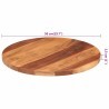 Dessus de table bois massif d'acacia rond 25-27 mm 50 cm 543531543531