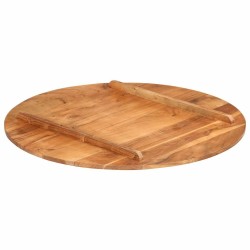 Dessus de table bois massif d'acacia rond 15-16 mm 80 cm 543534543534