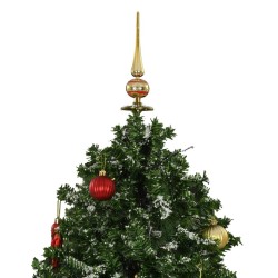 Arbre de Noël neigeux avec base de parapluie Vert 140 cm 543538543538