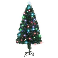 Arbre de Noël pré-éclairé avec support et LED 120 cm fibre optique 543539543539