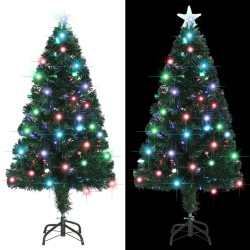 Arbre de Noël pré-éclairé avec support et LED 120 cm fibre optique 543539543539
