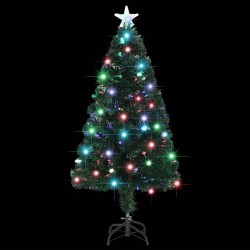 Arbre de Noël pré-éclairé avec support et LED 120 cm fibre optique 543539543539