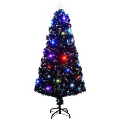 Arbre de Noël pré-éclairé avec support et LED 150 cm fibre optique 543540543540