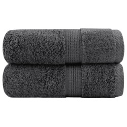 Serviettes de toilette premium SOLUND 2 pièces Anthracite 30 x 30 cm 600 g/m² 543598543598