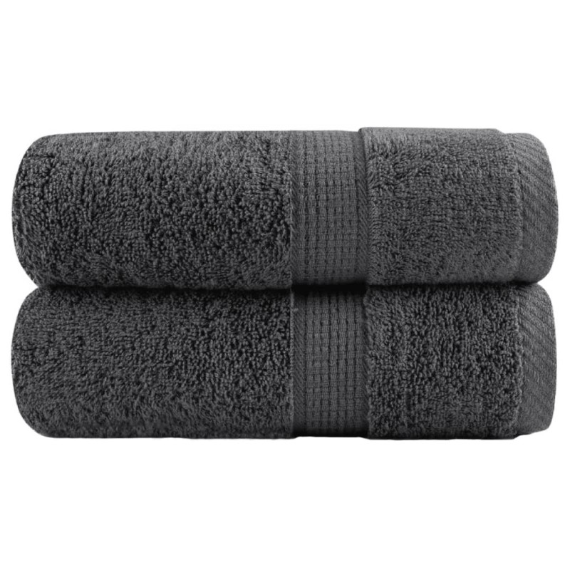 Serviettes de toilette premium SOLUND 2 pièces Anthracite 30 x 30 cm 600 g/m² 543598543598