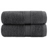 Serviettes de toilette premium SOLUND 2 pièces Anthracite 30 x 30 cm 600 g/m² 543598543598