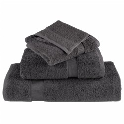 Serviettes de toilette premium SOLUND 2 pièces Anthracite 30 x 30 cm 600 g/m² 543598543598