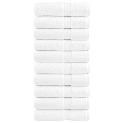 Serviettes de douche de qualité supérieure SOLUND 10 pcs blanc 543619543619