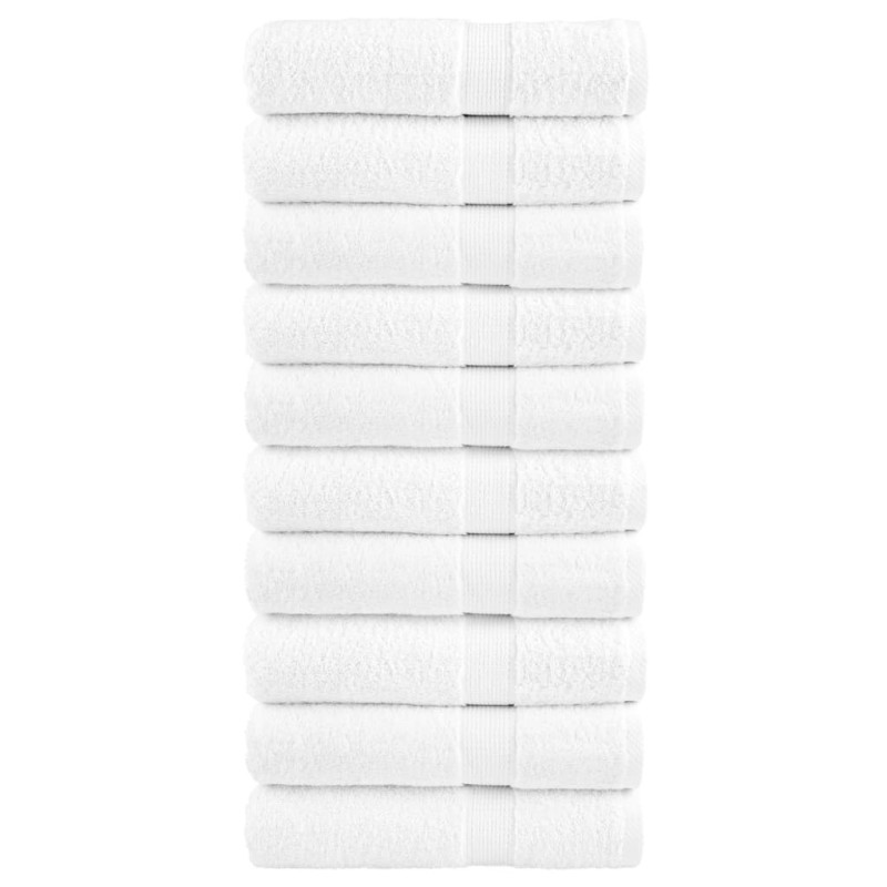 Serviettes de douche de qualité supérieure SOLUND 10 pcs blanc 543619543619