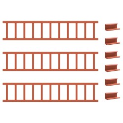 Protection de neige pour toit Rouge 300 x 2,5 x 20 cm Acier 543620543620