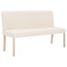 Banc 139,5 cm Crème Polyester 543623543623