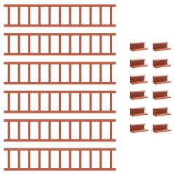 Protection de neige pour toit Rouge 600 x 2,5 x 20 cm Acier 543626543626