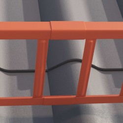 Protection de neige pour toit Rouge 600 x 2,5 x 20 cm Acier 543626543626