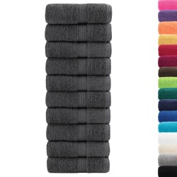 Serviettes de toilette premium SOLUND 10 pièces Anthracite 30 x 30 cm 600 g/m² 543629543629