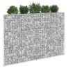 Lit surélevé à gabion en trapèze Acier galvanisé 150x20x100 cm 543654543654