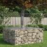 Lit surélevé gabion Argenté 100 x 100 x 40 cm Acier galvanisé 543658543658