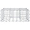 Lit surélevé gabion Argenté 100 x 100 x 40 cm Acier galvanisé 543658543658