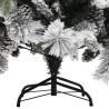 Sapin de Noël à flocons de neige et pommes de pin 195 cm PVC/PE 543659543659