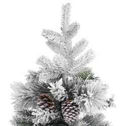 Sapin de Noël à flocons de neige et pommes de pin 195 cm PVC/PE 543659543659
