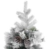 Sapin de Noël à flocons de neige et pommes de pin 195 cm PVC/PE 543659543659