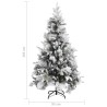 Sapin de Noël à flocons de neige et pommes de pin 195 cm PVC/PE 543659543659
