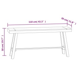 Banc 110 cm Bois massif de teck 543660543660