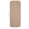Tapis escalier antidérapants 15 pcs 60x25cm Beige Rectangulaire 543669543669