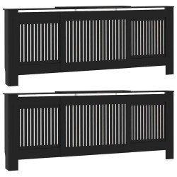 Cache-Radiateur 2 pcs Noir 205 x 20,5 x 81,5 cm 543678543678