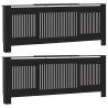 Cache-Radiateur 2 pcs Noir 205 x 20,5 x 81,5 cm 543678543678
